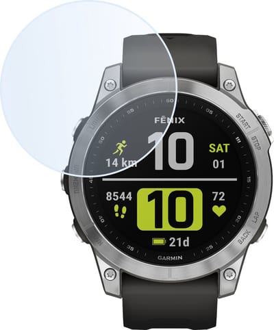Screenprotector Geschikt voor Garmin Fenix 7 - Extra Sterk - Tempered Glass - Gehard Glas - Beschermglas Screen Cover - Bescherm Protector voor Smartwatch