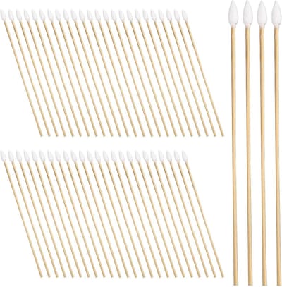 Precisie Wattenstaafjes - Puntige Katoen Tips - Make-up Verfijnen - Stevige Stokjes - 500 Stuks - Khaki