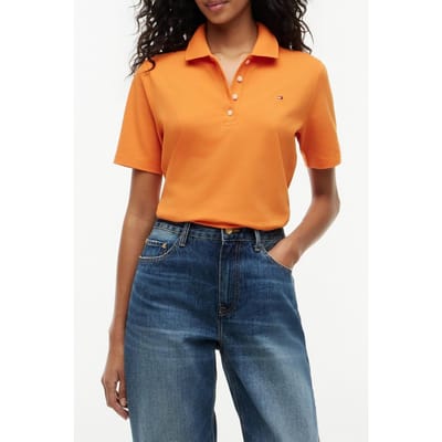 Tommy Hilfiger 1985 Regular Pique Polo Orange Thunder Größe: XS | Poloshirts Outlet | Damen | Orange