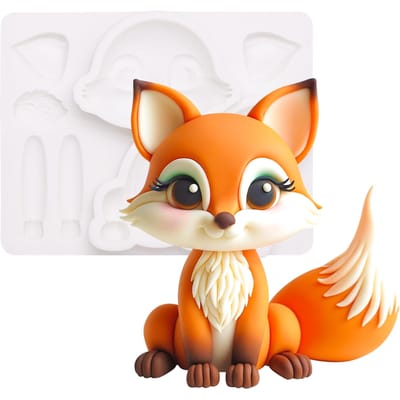 Vos Siliconen Vorm Dierlijke Vos Fondant Chocolade Vormen Voor Taart Decoratie Cupcake Topper Suiker Ambacht Snoep Gompasta Polymeer Klei schoon