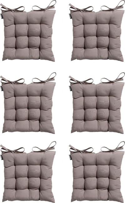 Madison - Zitkussen - Universeel - 6 stk. - 46x46 cm - Taupe - Tuin