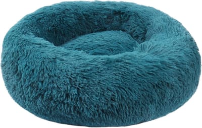 Famanu – Rond Fluffy Honden- en Kattenbed – Zacht Pluche Donutbed, Wasbaar en Geschikt voor Kleine en Middelgrote Huisdieren