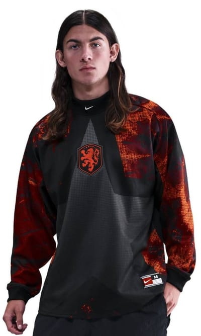 Nike Nederland Hollywood Keeper Nike voetbalshirt - Voetbalshirt - Maat M - Zwart/Hyper Crimson/Wit / Zwart Rood - Nederland - Voetbal - Heren Voetbalshirt voor Mannen