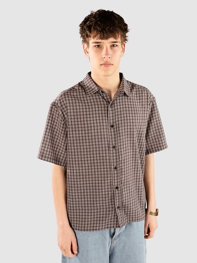 Blue Tomato Check Cotton Cropped Shirt