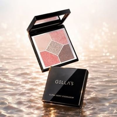 GELLA'S - Glitter Shadow 5-Color Palette - 3 Types #01 Milk Coffee - 8.9g