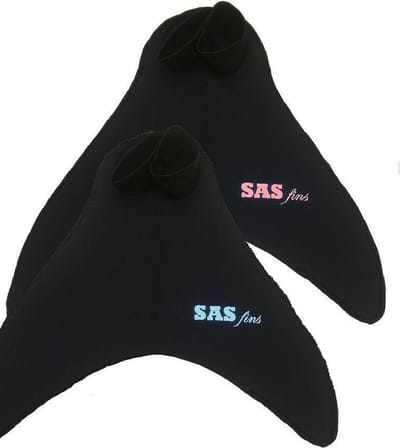 Monovin "Hoes" Deluxe | Logoprint BLAUW | Voor zeemeermin zwemmen | Zware kwaliteit neopreen