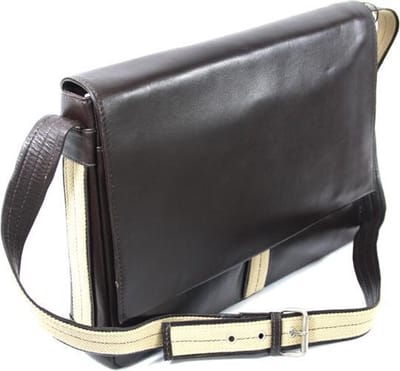 Hidesign lederen cross-over / messenger tas 'Julian' bruin