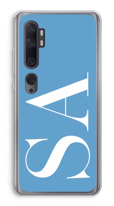 Gepersonaliseerd - Case Company® - Hoesje geschikt voor Xiaomi Mi Note 10 Pro hoesje - Monogram N°2 - Soft Cover Telefoonhoesje - Bescherming aan alle Kanten en Schermrand