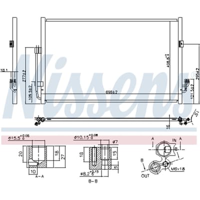 Condensator, airconditioning NISSENS 940556
