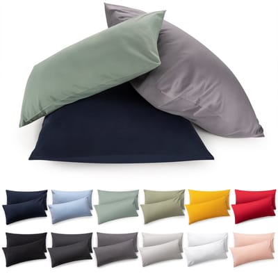 Blumtal - Set Van 2 Kussenslopen - Superzachte Premium Jersey Kussenhoes - 100% Katoen - 50 x 70 cm - Wit