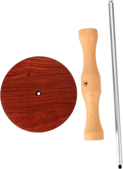 Hoofdtelefoonstandaard - Koptelefoonhouder - Bureau Organisatie - Stabiele Houten Basis - 24 cm Hoog - Zilverbruin