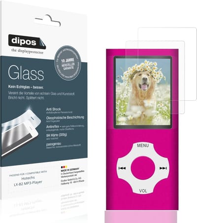 dipos – 2x Matte Pantserfolie geschikt voor Hotechs LX-B2 MP3-Player | 9H Screenprotector