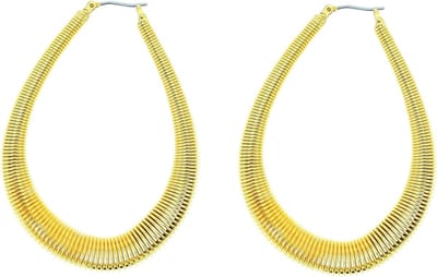 Behave - Oorringen spiraal zilverkleur 5,3 cm - Nikkelvrij - Trendy sieraden