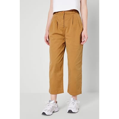 American Vintage Wide Chino Trousers Mokaccino Size: XS | Chinos Outlet | Dames | Beige