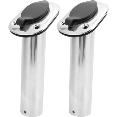 2 stuks Hengelhouder voor Boot 9 inch Verzonken Montage 316 Roestvrij Staal UV PVC Liner met Dop 30 graden voor Jacht