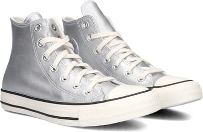 Converse Chuck Taylor All Star Hi Sneakers Dames - Leren Sneaker - Zilver