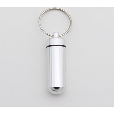 1 STKS Kleurrijke Baby Aluminium Pillendoos Medicijnkoker Container Fleshouder Sleutelhanger Outdoor Pillendoos Pillendoosje Draagbaar