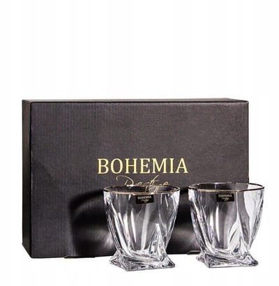 Bohemia Prestige Quadro Platin Whiskyglazenset (6 stuks)