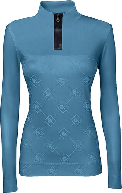 PK International Sportswear - Performance Shirt - Technisch Shirt - Meryl - Sneldrogend - Hoge kraag met rits - One Million - Ocean - Lichtblauw - S/36