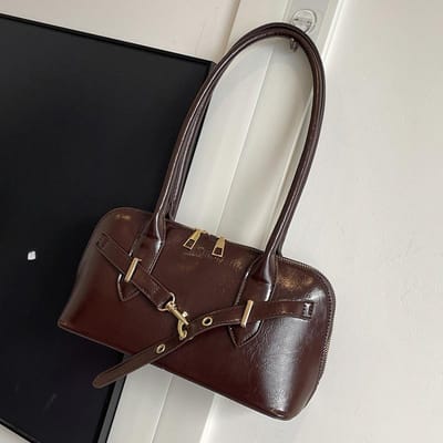 High-end Niche Tas Herfst en Winter Nieuwe Koreaanse Stijl Modieuze Schelptas Retro Handgedragen One-shoulder Schuin Overdwars Vrouwentas black