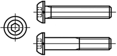Bossard 1020609 - Schroef - M4 - 16mm - Imbuskop
