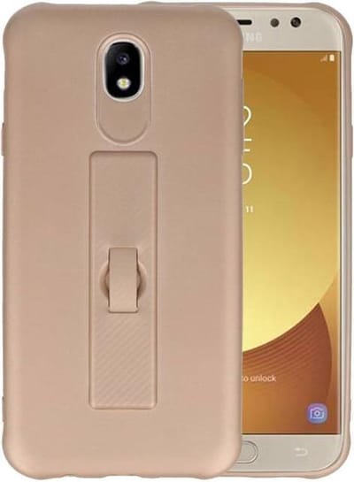 Carbon series hoesje - Backcover Geschikt voor Galaxy J7 2017 Goud