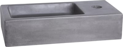 Differnz Ravo Fontein - Wasbak Beton - Donkergrijs - 38.5 x 18.5 x 9 cm