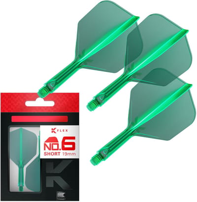 Target K-Flex Green NO6 - Dart Flights - Short