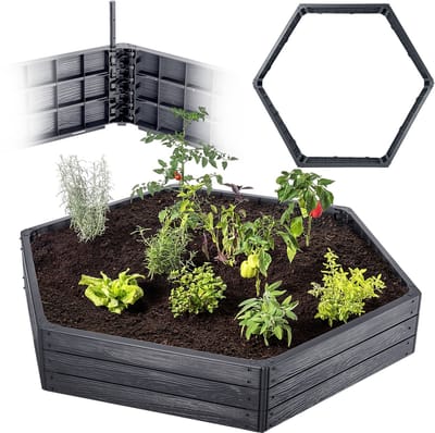 KADAX Tuinbed, verhoogd bloembed, plantenbed voor het kweken van groenten, bloemen en kruiden, bloembed, kruidenbed, groentebed, bloembed, bloembed, bloembed, bloembed, bloembed, bloemperk, bloemperk