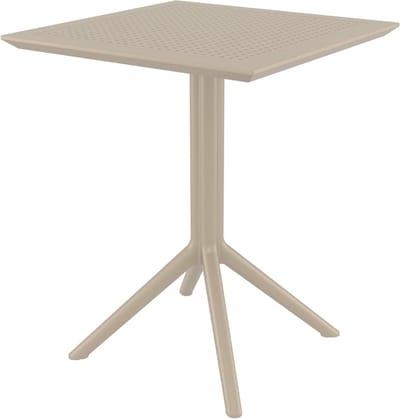 Klaptafel Vierkant - Inklapbare tafel Balkontafel - Buiten Gebruik - Lichtgewicht Weerbestendig - 60 x 60 x 74 cm - Taupe