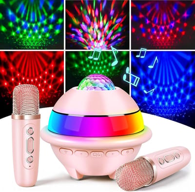 Karaoke Set met 2 Microfoons - Draagbaar Zangapparaat voor Kinderen en Volwassenen - Ideaal Cadeau