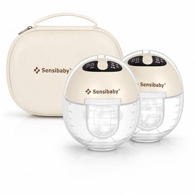 Sensibaby Twinflow Duo Sensibaby Dubbele Elektrische Borstkolf – Handsfree & Draadloos – Stil (40 dB) – Geintegreerd Nachtlampje – USB-C Oplaadbaar – Inclusief Luxe Opbergtas