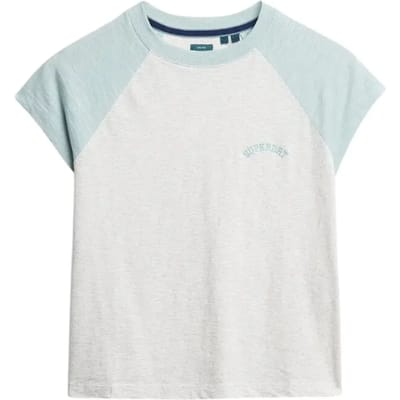 Superdry - Essential Logo T-shirt van biologisch katoen met raglanmouwen - Dames - T-shirts