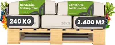 Bentoniet Klei - ( 12x = 240 kg – voor 2400 m2) - Zandgrond Bodemverbeteraar - Organifer