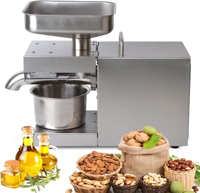 Automatische Oliepers - Olie Extractor - Gezonde Oliën Maken - 45% Hoge Extractie - 600 Watt - Zilver
