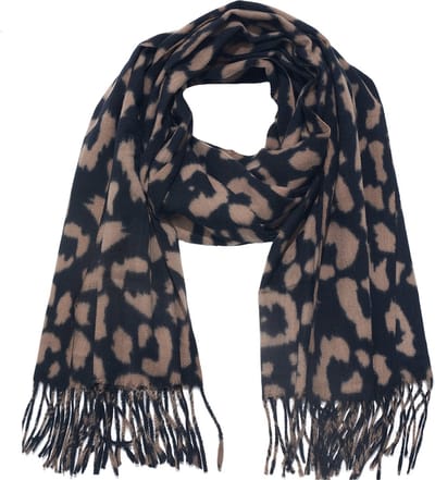 Luipaard Sjaal - Zwart/Bruin | 200 x 70 cm | Polyester | Fashion Favorite