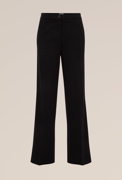 WE Fashion Dames wide leg pantalon met stretch