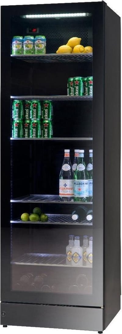Vestfrost Solutions Exclusieve drankenkoeler MFG185 - 2-10 °C - Fullglass - Greeploos met verzonken handgreep - 351 Liter