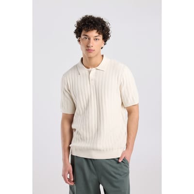 America Today Kaj Cream Maat: S | Poloshirts Outlet | Heren | Ecru