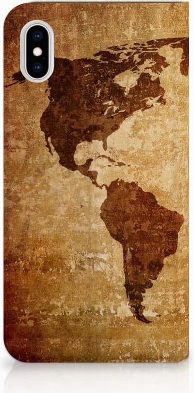 Apple iPhone Xs Max Book Cover Wereldkaart