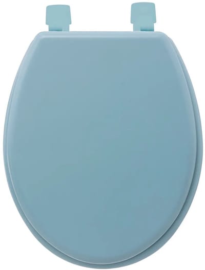 5Five Toiletbril Colors - lichtblauw - MDF/HDF hout - universeel - standaard wc bril bevestiging