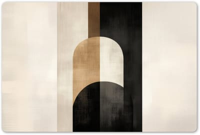 Placemats 45x30 cm - Placemat kunststof - 1 stuk - Geometrische - Vormen - Wit - Borden onderleggers - Decoratie voor op tafel - Keuken tafeldecoratie accessoires - Vinyl onderlegger - Tafelversiering