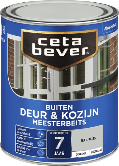 Cetabever - Meesterbeits Deur & Kozijn Dekkend - Ral 7035 - 750 Ml