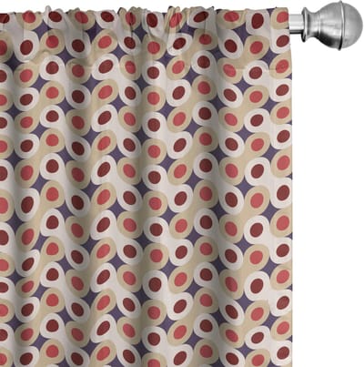 ABAKUHAUS Geometrische gordijnen – 2x75x225 cm – microvezel – veelkleurig