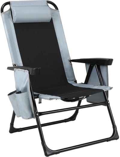Damenzo - Ligbed - Ligstoel - Ligbed tuin - Ligbedden - Zonnebed - Ligbed opvouwbaar - Ligbed buiten - Draagvermogen tot 140kg - Grijs