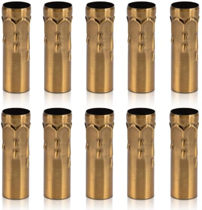 Metalen Kaarsenbuizen - Lampvoet Covers - Verlichtingsaccessoires - Eenvoudige Vervanging - 80mm Lengte - Goudbrons