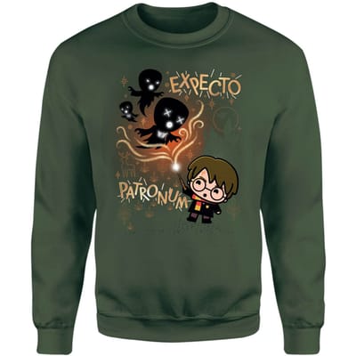 Harry Potter Kids Expecto Patronum Sweatshirt - Green - S