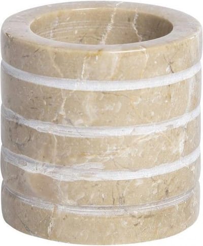 PTMD Marmer Waxinelichthouder, Theelicht - Crème (3 stuks)