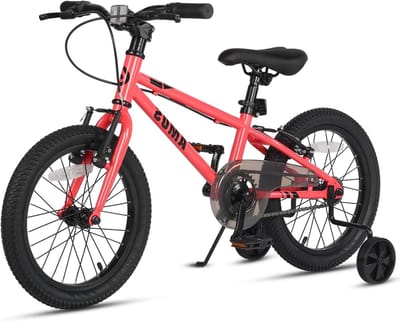 Glerc Amos Kinderfiets, 16, 20 inch, 6, 7, 8, 9 jaar, jongens, meisjes, tieners, fiets met dubbele handrem en zijstandaard, 6 versnellingen, verschillende kleuren