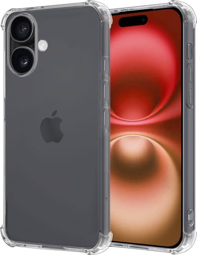 Hoesje - Geschikt voor Apple iPhone 16 - Sterk & Shockproof - Siliconen Case - Back Cover - Telefoon Hoes Shock Proof - Transparant